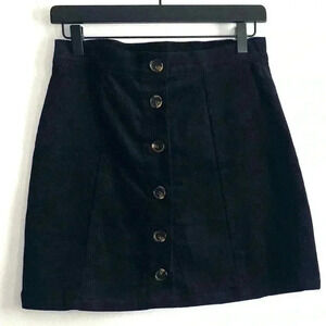 NWT, Francesca’s Harper Heritage, Corduroy Mini Skirt W/ Buttons, Size SMALL